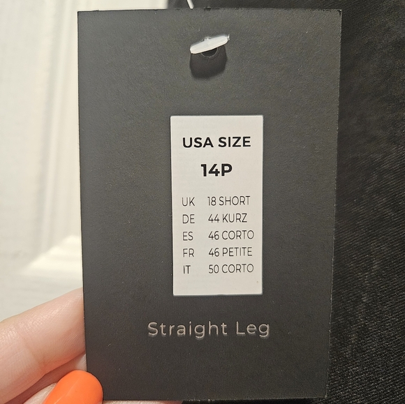 NWT Rekucci Women's Straight Leg Pant with Tummy Control. Black. 14 petite - Picture 8 of 10